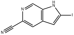 5-Cyano-2-iodo-6-azaindole Structure