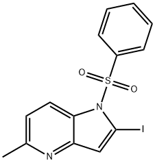 1-(Phenylsulfonyl)-2-iodo-5-Methyl-4-azaindole Structure