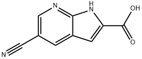 5-Cyano-7-azaindole-2-carboxylic acid Structure