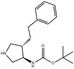 1260602-53-6 tert-Butyl ((3R,4S)-4-phenethylpyrrolidin-3-yl)carbaMate