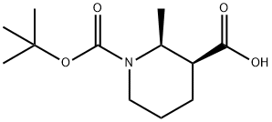 (2S,3S)-1-(tert-butoxycarbonyl)-2-Methylpiperidine-3-carboxylic acid 구조식 이미지