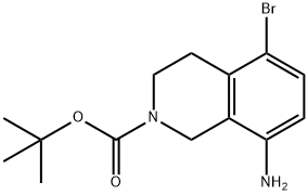 2-Boc-5-broMo-1,2,3,4-tetrahydroisoquinolin-8-aMine Structure