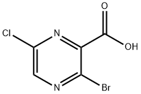 3-BroMo-6-클로로피라진-2-카르복실산 구조식 이미지