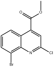 Methyl 8-bromo-2-chloroquinoline-4-carboxylate 구조식 이미지