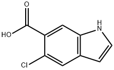 5-Chloro-indole-6-carboxylic acid 구조식 이미지