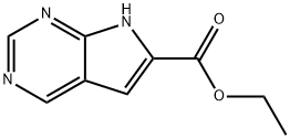 Ethyl 7H-pyrrolo[2,3-d]pyriMidine-6-carboxylate 구조식 이미지