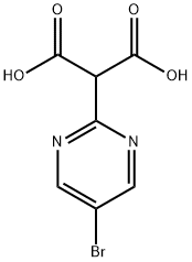 2-(5-Bromopyrimidin-2-yl)malonic acid 구조식 이미지