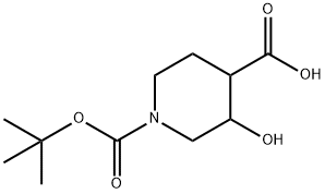 1-(tert-butoxycarbonyl)-3-hydroxypiperidine-4-carboxylic acid Structure