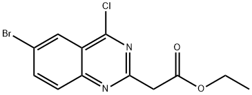 Ethyl 2-(6-broMo-4-chloroquinazolin-2-yl)acetate Structure