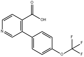 3-(4-TrifluoroMethoxyphenyl)Isonicotinic acid 구조식 이미지