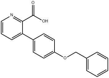 3-(4-Benzyloxyphenyl)picolinic acid 구조식 이미지