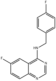 6-fluoro-N-(4-fluorobenzyl)quinazolin-4-aMine 구조식 이미지