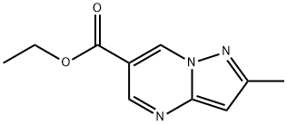 2-Methyl-pyrazolo[1,5-a]pyrimidine-6-carboxylic acid ethyl ester Structure