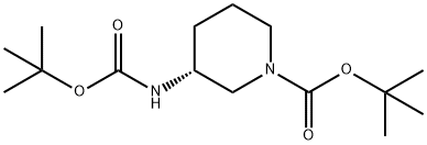 (R)-1-Boc-(3-Boc-aMino)piperidine Structure