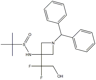 N-(1-benzhydrylazetidin-3-yl)-N-(1,1-difluoro-2-hydroxyethyl)-2-Methylpropane-2-sulfinaMide Structure