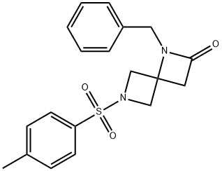 6-[(4-Methylphenyl)sulfonyl]-1-benzyl-1,6-diazaspiro[3.3]heptan-2-one 구조식 이미지