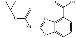 2-tert-부톡시카르보닐라미노-벤조티아졸-4-카르복실산 구조식 이미지