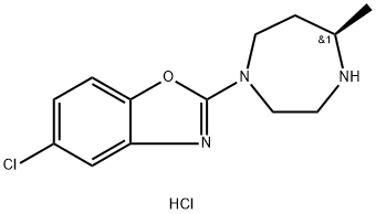 5-Chloro-2-((R)-5-Methyl-[1,4]diazepan-1-yl)benzooxazole hydrochloride 구조식 이미지