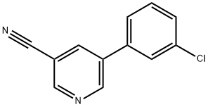 5-(3-클로로페닐)피리딘-3-카보니트릴 구조식 이미지