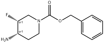 cis-1-Cbz-4-aMino-3-fluoropiperidine Structure