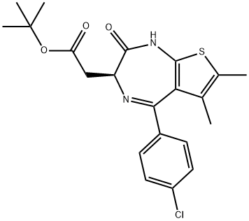 1H-Thieno[2,3-e]-1,4-diazepine-3-acetic acid, 5-(4-chlorophenyl)-2,3-dihydro-6,7-diMethyl-2-oxo-, 1,1-diMethylethyl ester, (3S)- 구조식 이미지