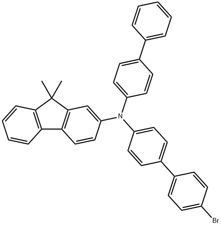 N-(biphenyl-4-yl)-N-(4'-broMobiphenyl-4-yl)-9,9-diMethyl-9H-fluoren-2-aMine 구조식 이미지