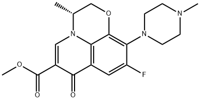 R-7H-Pyrido[1,2,3-de]-1,4-benzoxazine-6-carboxylic acid, 9-fluoro-2,3-dihydro-3-Methyl-10-(4-Methyl-1-piperazinyl)-7-oxo- Methyl ester Structure