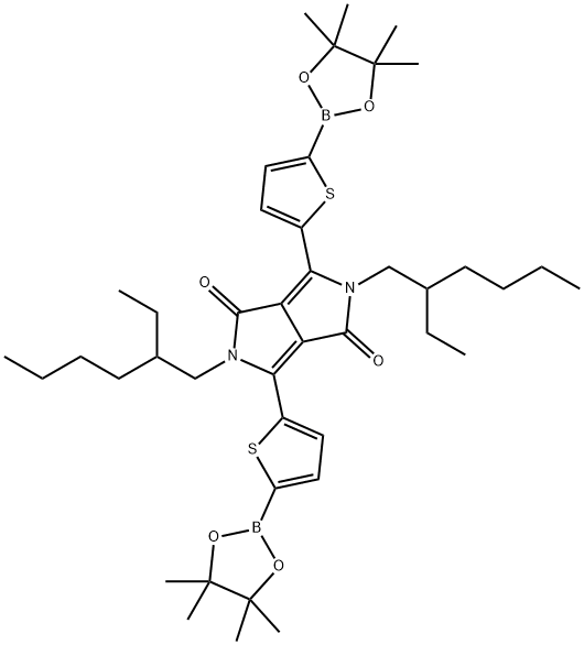 2,5-bis(2-ethylhexyl)-3,6-bis(5-(4,4,5,5-tetraMethyl-1,3,2-dioxaborolan-2-yl)thiophen-2-yl)pyrrolo[3 Structure