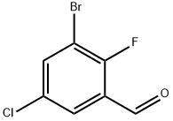 Benzaldehyde, 3-broMo-5-chloro-2-fluoro- Structure