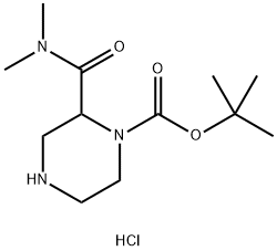 tert-Butyl 2-(diMethylcarbaMoyl)piperazine-1-carboxylate hydrochloride Structure