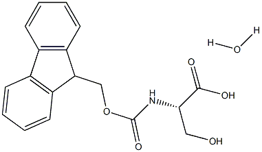 (S)-2-((((9H-Fluoren-9-yl)Methoxy)carbonyl)aMino)-3-hydroxypropanoic acid hydrate 구조식 이미지