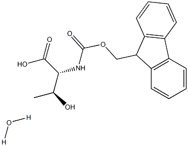 (2R,3S)-2-((((9H-Fluoren-9-yl)Methoxy)carbonyl)aMino)-3-hydroxybutanoic acid hydrate 구조식 이미지