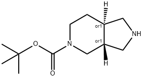 (3aR,7aR)-tert-Butyl hexahydro-1H-pyrrolo[3,4-c]pyridine-5(6H)-carboxylate 구조식 이미지