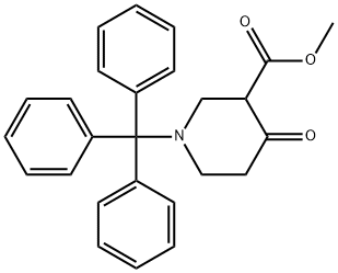 3-피페리딘카르복실산,4-옥소-1-(트리페닐메틸)-,메틸에스테르 구조식 이미지