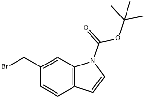 1H-Indole-1-carboxylic acid, 6-(broMoMethyl)-, 1,1-diMethylethyl ester 구조식 이미지