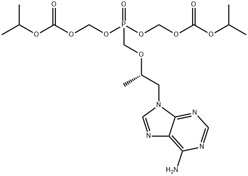 (S)-(((1-(6-aMino-9H-purin-9-yl)propan-2-yloxy)Methyl)phosphoryl)bis(oxy)bis(Methylene) isopropyl dicarbonate 구조식 이미지
