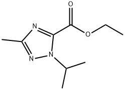 1H-1,2,4-Triazole-5-carboxylic acid, 3-Methyl-1-(1-Methylethyl)-, ethyl ester 구조식 이미지