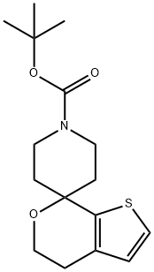 t-부틸스피로[4,5-디히드로티에노[2,3-c]피란-7,4-피페리딘]-1-카르복실레이트 구조식 이미지