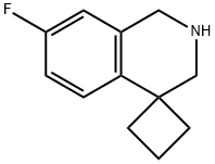 7'-Fluoro-2',3'-dihydro-1'H-spiro[cyclobutane-1,4'-isoquinoline] 구조식 이미지