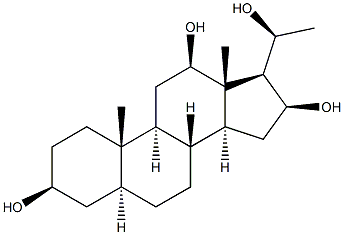 (16S,20S)-5alpha-Pregnan-3beta,12beta,16,20-tetraol 구조식 이미지