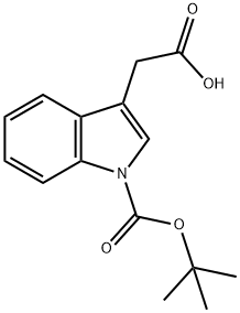 1-Boc-3-carboxyMethylindole/2-(1-(tert-butoxycarbonyl)-1H-indol-3-yl)acetic acid 구조식 이미지