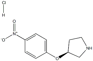 (S)-3-(4-니트로페녹시)피롤리딘HCl 구조식 이미지