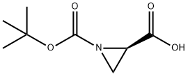 (R)-1-(tert-Butoxycarbonyl)aziridine-2-carboxylic acid 구조식 이미지
