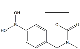 4-((tert-butoxycarbonyl(Methyl)aMino)Methyl)phenylboronic acid Structure