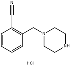 2-피페라진-1-일메틸-벤조니트릴염산염 구조식 이미지