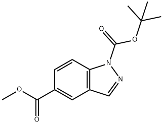 Indazole-1,5-dicarboxylic acid 1-tert-butyl ester 5-Methyl ester 구조식 이미지