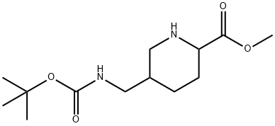 Methyl 5-({[(tert-butoxy)carbonyl]aMino}Methyl)piperidine-2-carboxylate 구조식 이미지