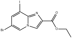 6-BroMo-8-iodo-iMidazo[1,2-a]pyridine-2-carboxylic acid ethyl ester Structure