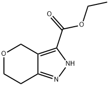 2,4,6,7-Tetrahydro-pyrano[4,3-c]pyrazole-3-carboxylic acid ethyl ester 구조식 이미지