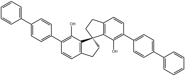 (1R)- 6,6'-bis([1,1'-biphenyl]-4-yl)-2,2',3,3'-tetrahydro-1,1'-Spirobi[1H-indene]-7,7'-diol Structure